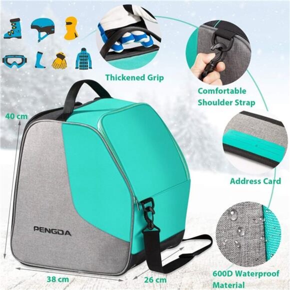 Ski Boot Bag-Boot Bag Kids Waterproof Ski Boot Snowboard Boot Bag Travel SkiBoot - Picture 3 of 8